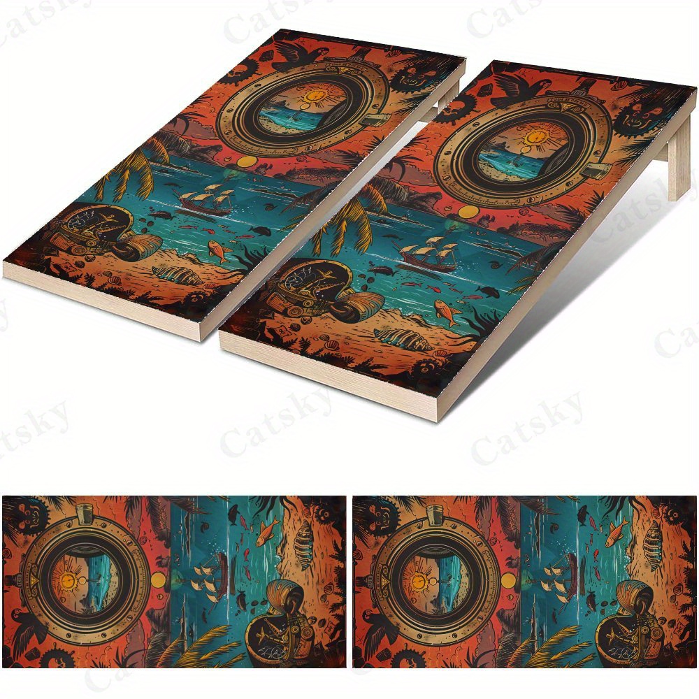 Outdoor Adventure Films - Steampunk Okyanus Macerası Su Geçirmez Cornhole