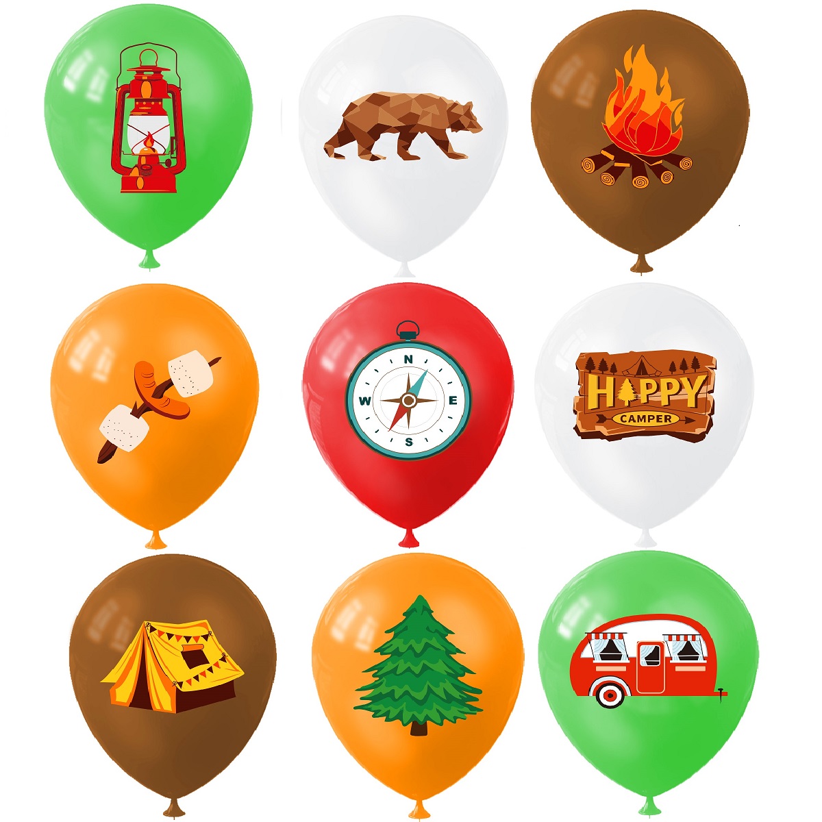9 adet Mutlu Kamp Balonu, Açık - Outdoor Adventure Girls incelemesi ve fiyatı